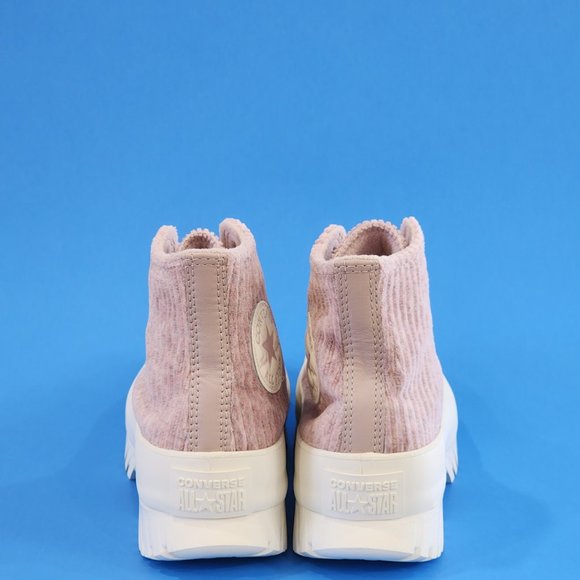 Converse CTAS Lugged 2.0 Hi Velour 'Stone Mauve' Platform Sneakers A03243C NWT - Picture 5 of 6